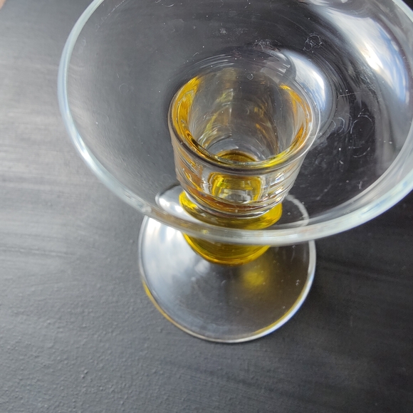 2 art glass candle 🕯️ stick holders | orange 🧡 and yellow 💛 - Picture 4 of 13